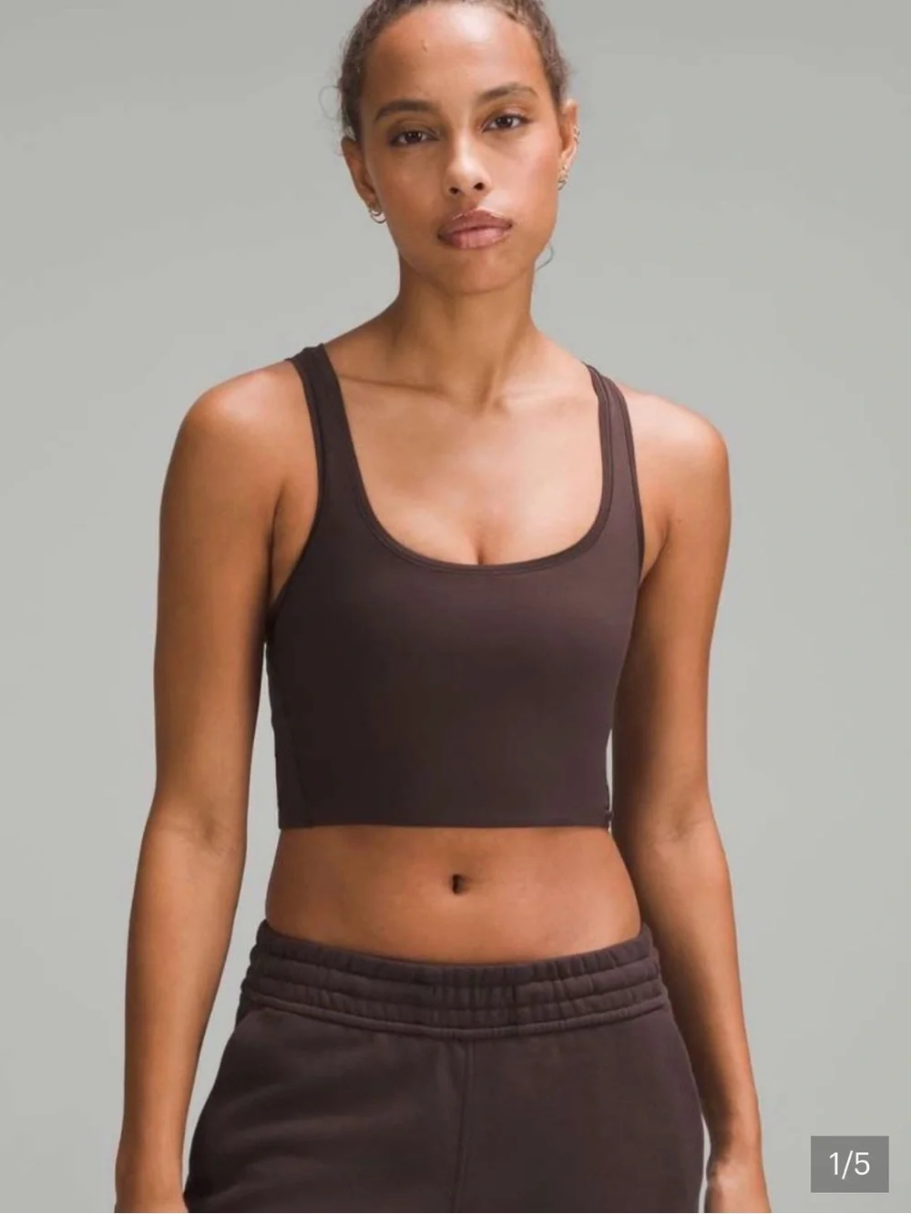 lululemon athletica Scoop Neck Crop Tank — Brown